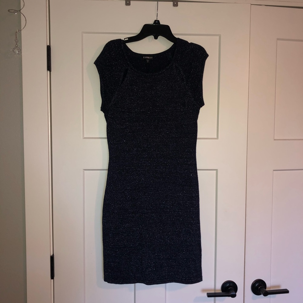 Navy Blue Express Mini Dress